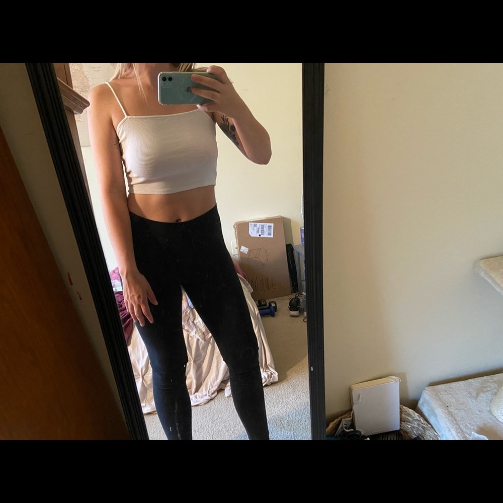 White crop top